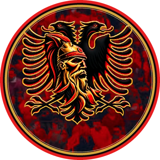 Emblema e PRSH: shqiponja mbi diskun e kuq, mes demonstruesve